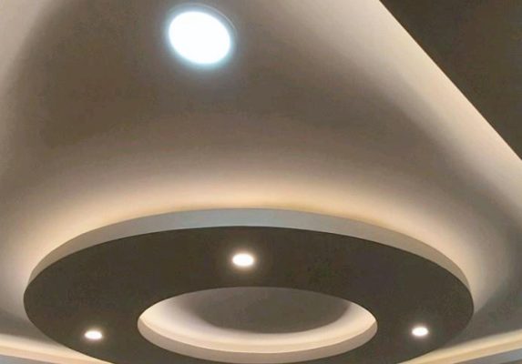 Circular false ceiling with cove lighting